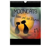 Mooncats - sie leben und sie träumen (Wandkalender 2026 DIN A4 hoch), CALVENDO Monatskalender: Begleiten Sie die sympathischen Mooncats durch das nächste Jahr