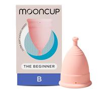 Mooncup® Coppetta mestruale per principianti, riutilizzabile, inserto ultra morbido e facile da usare, ideale per flussi abbondanti, taglia B, età inferiore a 30 anni (confezione da 1)
