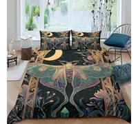 Moondream butterflycopripiumino morbida microfibra 3 Pezzi stampa 3D con cerniera Art Nouveau fantasy Set Di Copripiumino con federe per cuscini aiosa for bambini e adolescenti King（220x240cm）