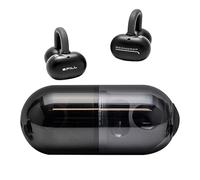 Moondrop Pill Open Ear Cuffie Bluetooth 6.0 OWS Appese Auricolari IPX4 Open Ear Clip Auricolari Wireless Built-in AI ENC MD-0WS-003 (nero)