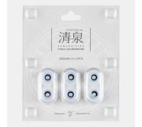 MOONDROP Tappi per le orecchie in silicone per il diametro dell'ugello da 4,8 mm - 6,4 mm guida per onde acustiche + doppia struttura di supporto, in silicone, 3 paia (L-3 paia)