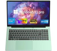 MOONFISH Computer portatile, 15,6 pollici Lap Top Pc 2025 Window 11 Pro, 16 GB RAM 1TB SSD, 13a generazione N150 processore (fino a 3,6 GHz), tastiera retroilluminata, FHD 1920 * 1080, Office 365