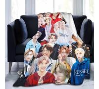 Moonforever Coperta Stray Kids Lee Felix morbida e confortevole coperta in pile di lana per divano, ufficio, auto, campeggio, yoga, viaggi, decorazione per la casa, accogliente coperta da spiaggia in