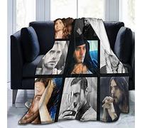 Moonforever Jared Leto Coperta in flanella super morbida e confortevole, coperta da campeggio, coperta da spiaggia, per decorazione camera da letto, soggiorno, yoga