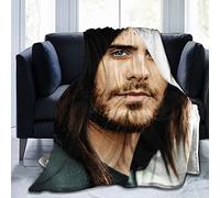 Moonforever Jared Leto Coperta in pile super morbida e confortevole, coperta da picnic, coperta da campeggio, coperta da spiaggia, decorazione per camera da letto, soggiorno