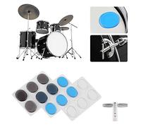 Moongel per batteria Gibraltar Hardware 17 × 8 × 2 Drum Damper Gel Pad Multicolore Trasparente Silicone Tamburo Silenziatore Set con Chiave