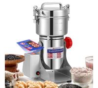 Moongiantgo 800g Mulino per Cereali Elettrica, con Display a LED, Acciaio Inossidabile & Motore Commerciale 2500W 36000RPM, 30S Rettifica Ultra Fine ad Alta Velocità, per Cereali/Erbe/Spezie/Noci
