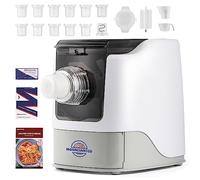 Moongiantgo Macchina per la Pasta Elettrica Macchina Pasta Fresca (3 Programmi Preimpostati, 12 Trafile Diverse con Scatola di Stoccaggio per Spaghetti Fettuccine Penne, Fino a 500g di Pasta, 260W