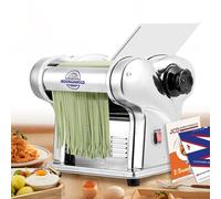 Moongiantgo Macchina per la Pasta Elettrica Pasta Macchina Fresca Acciaio Inox con Lame da 1,5 mm Fine e 4 mm Piatta, 9 Grado di Spessore Regolabile 0,3-3mm, Per Fettuccine, Tagliolini, Spaghetti