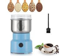 Moongiantgo Macinacaffe Elettrico 200W 14500rpm, Mulino Portatile per Cereali 300ml, Smash Multifunzione Ultrafine, Acciaio Inossidabile, Ideale per Materiali Secchi, Spezie, Erbe, Caffè (Blu)