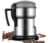 Moongiantgo Macinacaffe Elettrico 400W 35000rpm, Macina Cereali, Caffè e Spezie in Acciaio Inox, Design di Sicurezza APERTO-COPERCHIO-STOP, Ideale per Materiali Secchi, Cereali, Spezie, Erbe, Caffè
