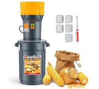 Moongiantgo Mulino Elettrico per Cereali 1300W Macina Cereali Elettrico, Macinatore per Spezie, Secchio e Tramoggia Staccabili da 25L, con 5 Setacci e 1 Chiave a Bussola per Domestico/Agrario (25L)