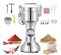 Moongiantgo Mulino per Cereali Elettrica 250g, Macina Spezie Elettrico, Maglia30-300, Efficiente in 30s, Motore Commerciale da 950W e 28000RPM, Acciaio Inox 420 con Funzione di Arresto di Sicurezza