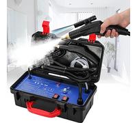 Moongiantgo Pulitore a Vapore Portatile 1700W Professionale Macchina per la Pulizia a Vapore Pressurizzata, Senza Serbatoio&Integrato con 5 Tipi di Spazzole per Cucina/Bagno/Auto/Condizionatore, 220V