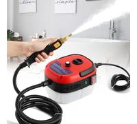 Moongiantgo Pulitore a Vapore Portatile, 2500W Macchina per la Pulizia ad Alta Temperatura ad Alta Pressione con 1L Grande Serbatoio D'acqua&3 Tipi di Testine per Casa,Cucina,Bagno,Auto (220V, Rosso)