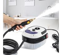 Moongiantgo Pulitore a Vapore Portatile, 2500W Macchina per la Pulizia ad Alta Temperatura ad Alta Pressione con 1L Grande Serbatoio D'acqua&3 Tipi di Testine per Casa,Cucina,Bagno,Auto (220V, Bianco)
