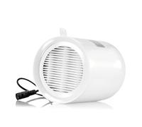 Moonjor Ventilatore in linea da 10,2 cm, estrattore DC 12 V con rete filtrante, valvola di ritegno per bagno, cantina, serra, cucina (ventola assiale CC da 10,2 cm)
