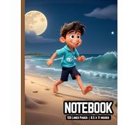 Moonlight Adventures: A Magical Nighttime Notebook for Kids | 150 Ruled Pages | 8.5 x 11 Inches | Ocean Dreams & Happy Feet