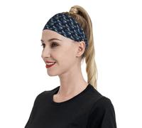 Moonlight - Fascia per capelli con stampa lupo e cielo notturno, per donne e uomini, fascia per capelli, accessori per corsa, calcio, palestra