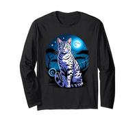 Moonlight Forest Egyptian Mau Cat Egyptian Maus Maglia a Manica