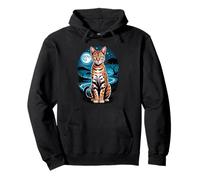 Moonlight Forest Savannah Cat Savannah Cats Felpa con Cappuccio