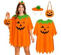 Moonlight Fright Costume da zucca per adulti, 3 pezzi, vestito da zucca per Halloween, con fascia per capelli e borsa, per donna, costume di Halloween o divertente costume per adulti
