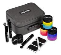 Moonlight Haze Borsa a prova di odore con accessori - Scatola a prova di odore, set regalo, 3 contenitori a prova di odore, vassoio integrato per rollare, 3 tubi, barattoli per riporre oggetti, regali