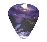 Moonlight Lighthouse Plettri per chitarra - Accessori per chitarra - Plettri per chitarra acustica Chitarra elettrica Basso per uomo donna Chitarrista professionista musicisti e principianti