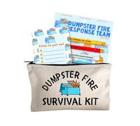 Moonlight Makers Funny Office Supplies Gift Set - Dumpster Fire Pen Set, Fires To Put Out Notepad, Survival Kit Zipper Pouch - Cute Stationery Sets for Women, Funny Gifts for Friends and Coworkers