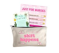 Moonlight Makers Funny Office Supplies Gift Set - Nurse Pen Set, To Do Or Not To Do Notepad, Shift Happens Zipper Pouch - Cute Stationery Sets for Women, Funny Gifts for Friends and Coworkers