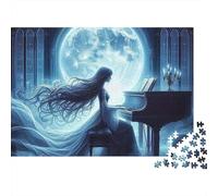 Moonlight Piano Puzzle 1000 Pezzi in Cartone Spessore Per Bambini 12+ Decorare Casa Regalo Facile Da Assemblare Offerta Speciale Non Deformabile 52x38cm/1000pcs