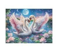 Moonlight Swans Puzzle 500 Pezzi Idea Regalo Compleanno Originale Happy Time Rompicapo Premium Rilassamento E Divertimento Regalo Per Tutti 500 PCS