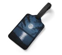 Moonlight Tag bagagli con identificatori di carta di nome identificatori in pelle etichette da viaggio tag zaino per lunghi voli must viaggi regalo essenziale aeroportuale 7,1 x 11,9 cm