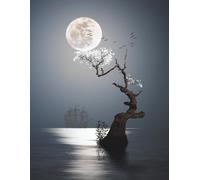 Moonlight Voyage: A Dreamy Composition Notebook for Wanderers & Writers: Let Your Imagination Sail Beyond the Horizon - 100 Lined Pages