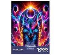 Moonlight Wolf1000 Pezzi Puzzle Per Adulti Gioco Famigliare FantasyDivertente E Impegnative Decorazioni Domestiche Ottima Idea Regalo38x26cm/1000pcs