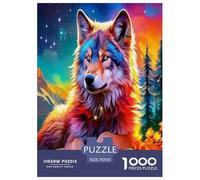 Moonlight WolfPuzzle Da 1000 Pezzi Per Adulti Giochi Educativi FantasyDecorazioni Domestiche Impegnative Ottima Idea Regalo70x50cm/1000pcs