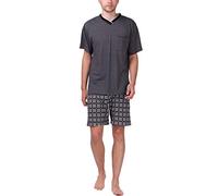 Moonline - Shorty da Uomo con Pantaloni a Quadretti, Colore:Anthrazit-Melange, Größe Textil:5XL