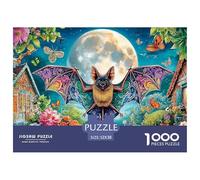 Moonlit Bat GardenMaster-Level Jigsaw Puzzles for Adults Embark on A 1000-Piece Advanced And Challenging Puzzle Games Journey - Positioned As The Ultimate Gift Jigsaw Puzzles for Adults And Kids Age