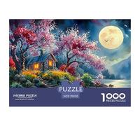 Moonlit Cabin Puzzle D'Intrattenimento Per Tutta La Famiglia - Ispirazione Da Museo, 1000 Pezzi Con Illustrazioni Di Eccezionale Qualità Visiva - Per Divertimento E Come Regalo Di Prestigio 14+ 70x50