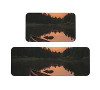 Moonlit Canoa Allagash River Print Luxury tappetini da cucina per pavimento, lavanderia, decorazione per la casa essenziale