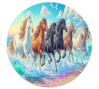 Moonlit Carriage Puzzle Gioco Didattico 1000 Pezzi A Galloping Horse Puzzle Decorazione Per La Casa Per Adulti E Bambini Da 14 Anni E Più 1000pcs (67.5x67.5cm)