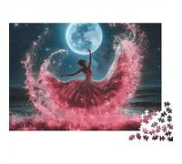 Moonlit Dance Fantasy Puzzle 1000 Pezzi Carta Ecologica Per Bambini Principianti, Puzzle Ultra Difficile, Attività Dopo Scuola, Puzzle Miglior Valutato Per Bambini 38x26cm/1000pcs