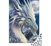 Moonlit Dragon Puzzle da Pezzi Celestial Beast 1000 Pezzi Carta Riciclata Per Donne, Regali Per Uomini Puzzle da Pezzi Gioco Educativo Per Rilassarsi 38x26cm/1000pcs