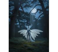 Moonlit Fairy Forest Notebook: Mystical Grid Journal (8.5x11, 110 Pages): Ethereal Fantasy Woodland Notebook for Writing, Sketching & Creative Ideas