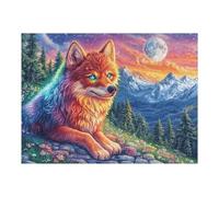 Moonlit Fox Rompicapo 500 Pezzi Per Festa Della Repubblica Cartone Rigido Paesaggi Italiani Per Decorazione Murale Da Passatempo Edizione Limitata 500 PCS/52×38cm