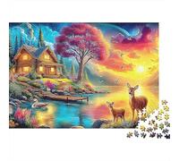 Moonlit Garden Puzzle Da 1000 Pezzi Perfetto Per Appassionati Di Esperti Sfida Impossibile Scompresso Giocattoli Cute Regalo Per La Famiglia Per Adulti E Bambini 52x38cm/1000pcs