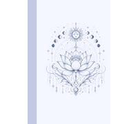 Moonlit Lotus Journal: Elegant Lined Notebook Inspired by Celestial and Sacred Geometry Art