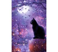 Moonlit Magic Journal: A Mystical Notebook Featuring a Realistic Pumpkin, Full Moon, Bats, Cherry Tree, Glitter, and a Black Cat on a Purple ... for Autumn Writing and Halloween Inspiration