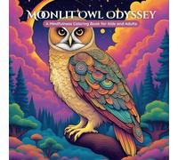 Moonlit Owl Odyssey: A Mindfulness Coloring Book for Kids and Adults