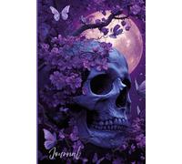 Moonlit Reflections - Gothic Skull & Butterfly Journal: A Stunning Purple Full Moon Notebook with Butterflies and Blossoms for Writing, Drawing, and Inspiration